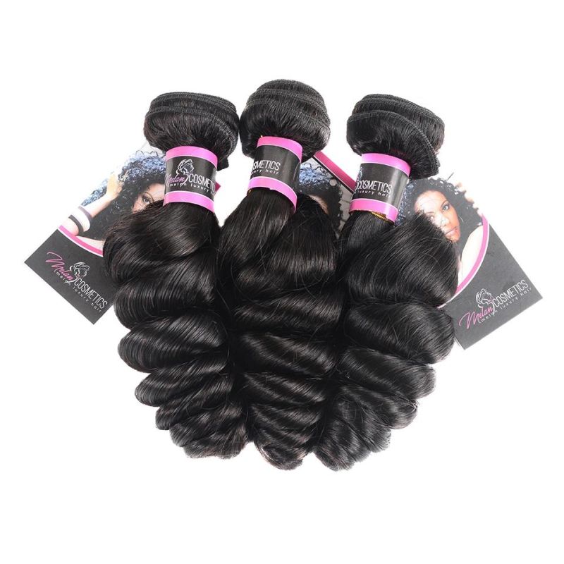 China Hair Wholesale Soft Natural Black Malaysian Virgin Human Hair Loose Wave Cuticle Hold Hair Weft