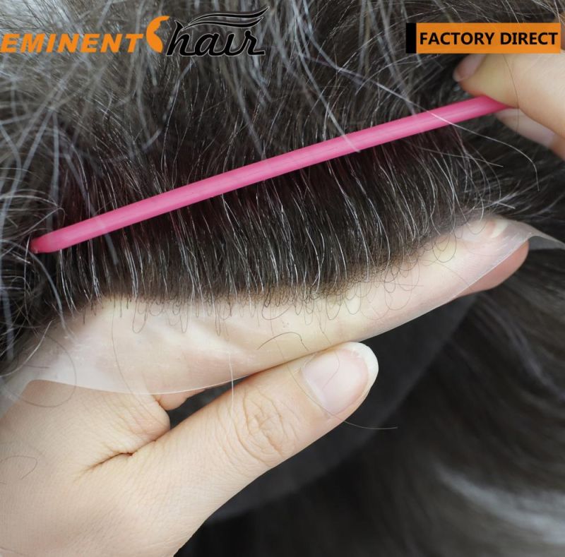 Natural Hairline Indian Remy Hair Lace Stock Hair Replacement