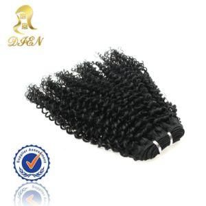 Real Virgin Brazilian Curly Human Hair Weft, Unprocessed Natural Brown Color and Can Be Dyed
