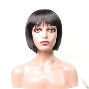 100% Real Hair Full Lace Wig and Brazilian Russian Virgin Hair Bob Front Lace Wig
