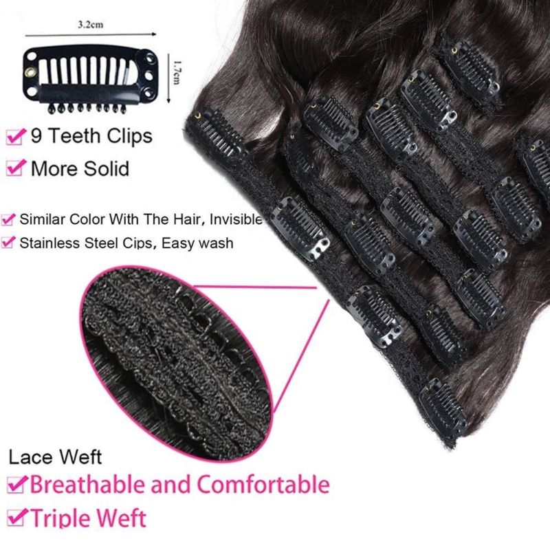 Kbeth Human Hair Extensions Clip in for Black Girls 2021 Fashion Sexy Body Wave 100% Real Remy Triple Weft Human Hair Extension Supplier