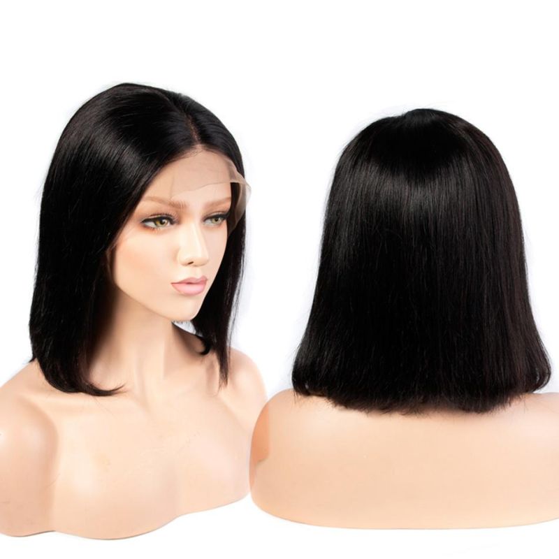 Wholesale Price Short Straight Bob Hair Wigs 13X4 Lace Front Bob Hair Wigs 150 Density Brazilian Virgin Human Hair Wigs 8inch