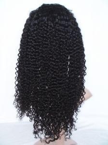 100% Human Hair Full Lace Wig, Jerry Curl Wig