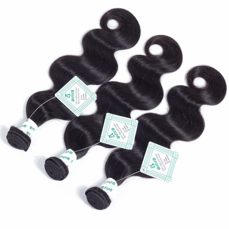 8A Brazilian Body Wave Virgin Hair Weave Bundles Top Remy Human Hair Extension Natural Black