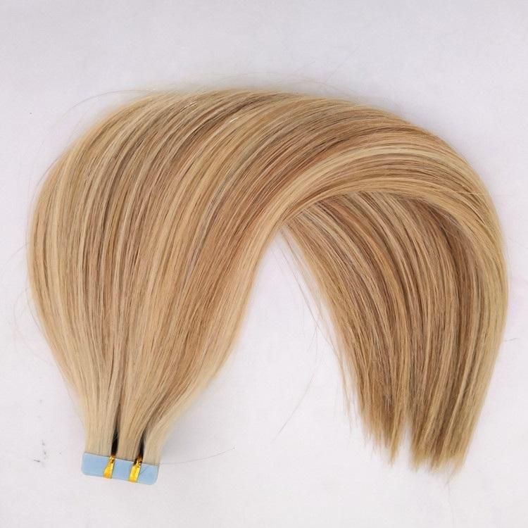 Invisible Aligned 100% Russian Human Hair Double Drawn Tape in Hair Extensions