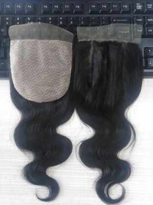 Lace Closure Straight Hair Remy Brazilian Natural Color Hair Raw Virgin 100% Human Hair 4X4 Lace Closure Weaving Machine