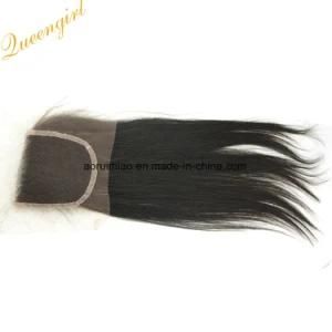 Black Human Hair Accessories Natural Remy Virgin Peruvian Straight Hair Lace Closure