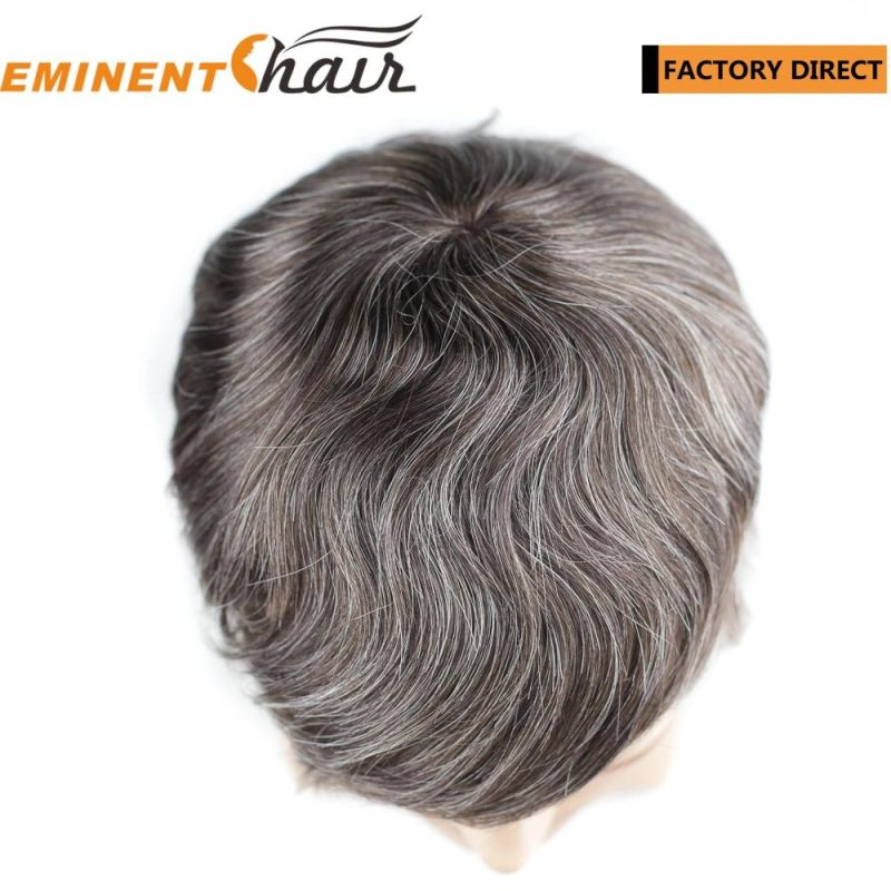 Scallop Front Human Hair Men′s Lace Toupee