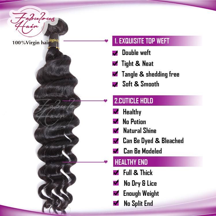 Best Human Hair Deep Curly Brazilian Hair Weave