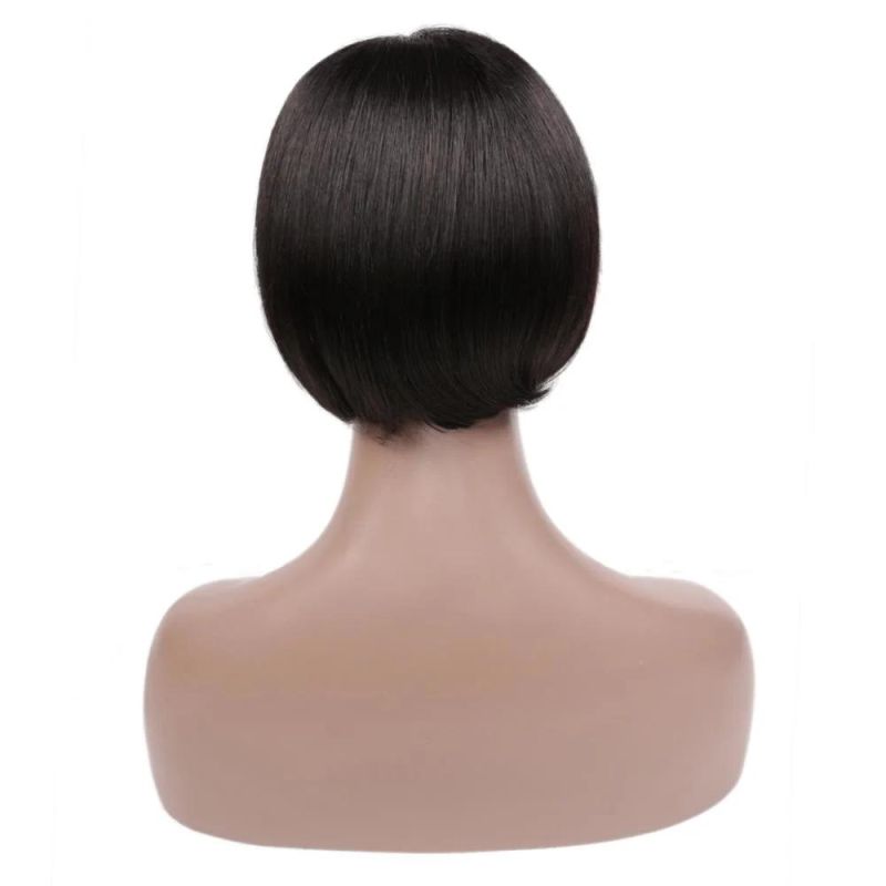 Nice Quality Machine Made Human Hair Wig with Bang