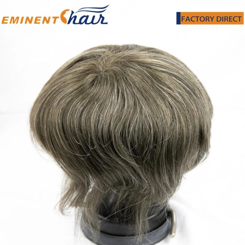 Undervent Fine Mono with PU Edge Toupee Custom Men′ S Wig