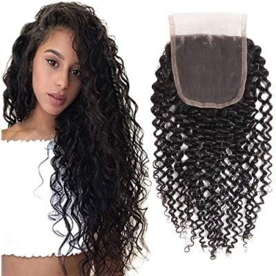 Kbeth Kbl Brazilian Hair 4X4 Three Part Lace Toupee Virgin Brazilian Kinky Curly Hair 3 Bundles with Women Toupee Remy Kinky Curly Toupee