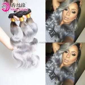 New Arrival Grade 8A Ombre 1b/Grey Indian Virgin Hair Body Wave Cheap Human Hair Bundles in Stock