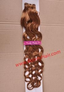 Double Drawn Italy Wave Brazilian Remy Human Hair Extension Weft