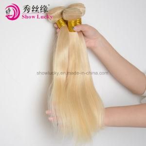 Hot Selling 613 Blonde Color Silky Straight Hair Weave Weft Bundles Cambodian Virgin Human Hair
