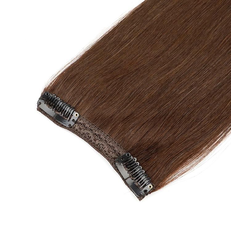 Qingdao Factory 100% Human Hair 100g/Set Clip in Hair Extensions.