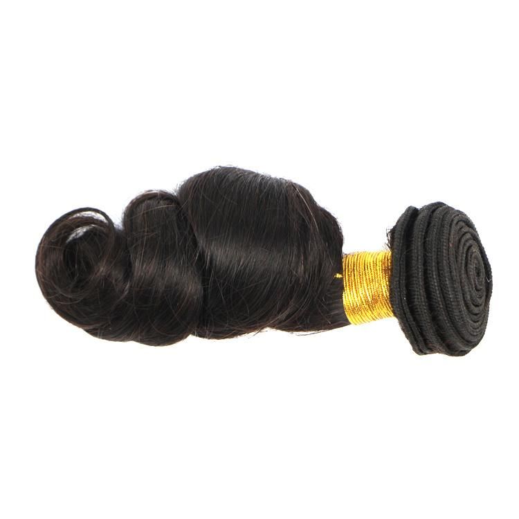 Cheap 1b Color Loose Wave Brazilian Remy Human Hair Weave