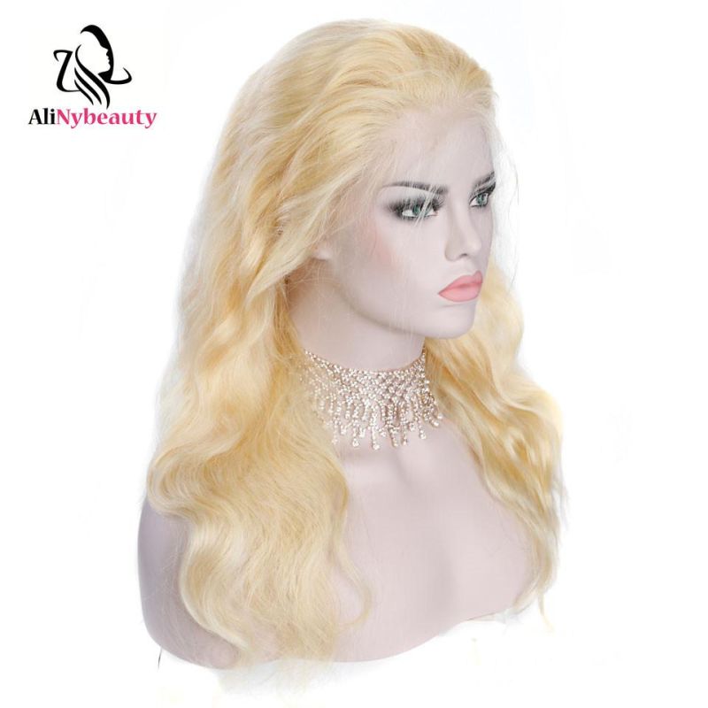 Human Hair Wig 613 Blond Body Wave Lace Front Wig