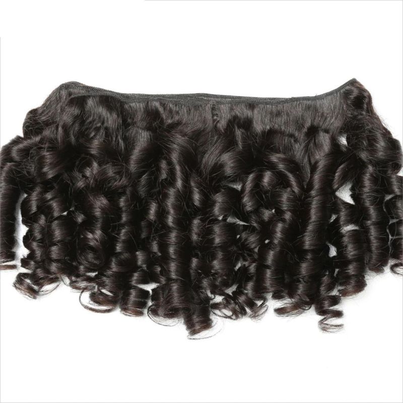 Brazilian Human Hair Loose Bouncy Curly Hair 2/3/4 Bundles with 4*4 Closure 100% Human Hair Natural Black Weave Extensions