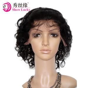Top Quality 10A Remy Indian Kinky Curly Human Hair Extension Full Front Lace Wig Swiss Lace Wig