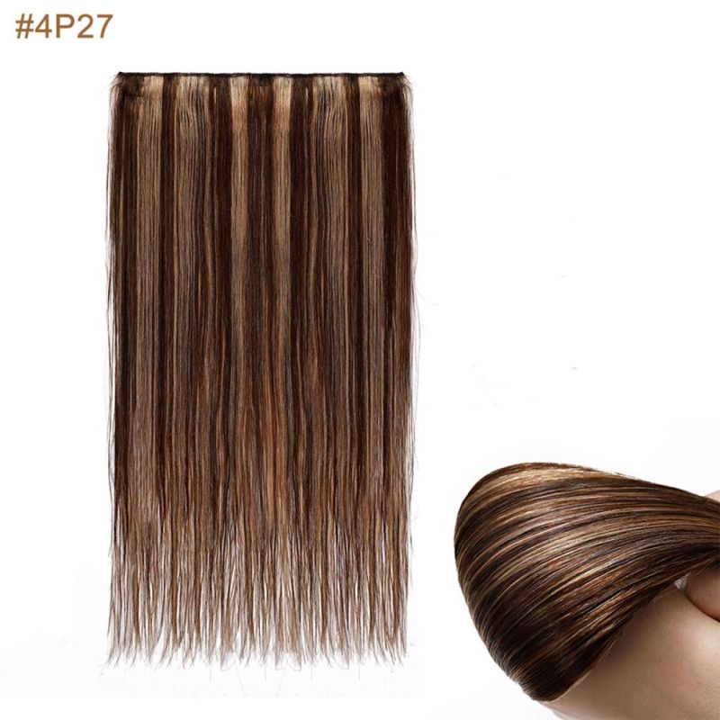 10-24 Remy 100% Human Hair Clip in Straight Clip in Human Hair Extensions Around Head Hair Extensions Multi Color 18 Inches
