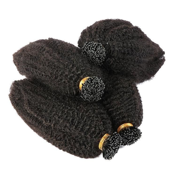 12A 100% Remy Virgin Human Hair 4A Curly I Tip Hair Extensions