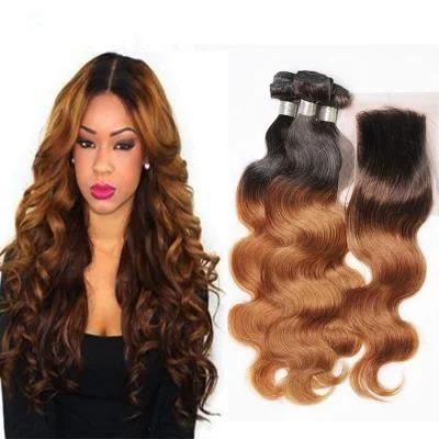 Body Wavy Brazilian Ombre Human Hair Lace Closure Blonde Closure