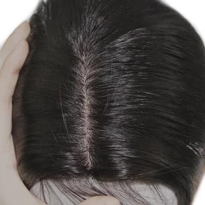 Human Hair Silk Base Hair System