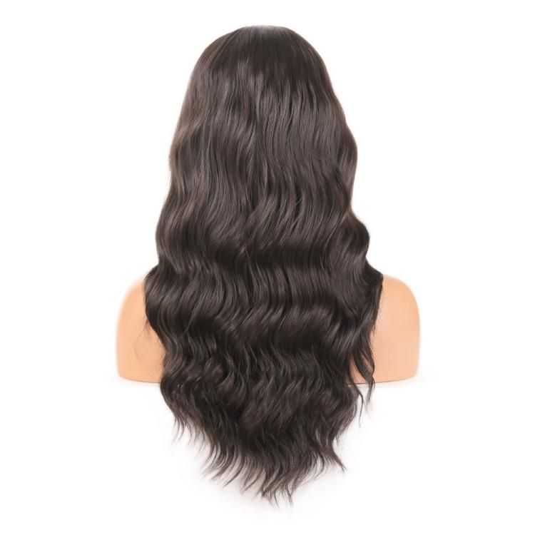 Wholesale 13X4 Synthetic Fiber Lace Front Middle Part Natural Wave China Wig