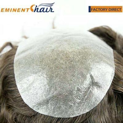 Custom Made Human Hair Skin Men&prime;s Toupee