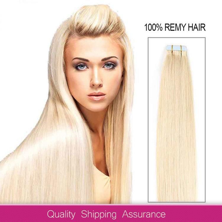 Natural Indian Virgin Hair with 613 Blonde Tape in Hair Extensions
