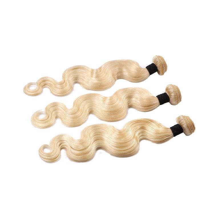 Wholesale Blonde Human Hair Bundle, Cuticle Aligned Indian Hair Bundle.