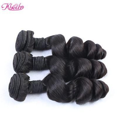 Kbeth Loose Deep Wave Bundles 36 Inch Bohemian Indonesian Indian Temple Human Hair Weave Bundle with Lace Front Closure