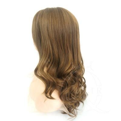 Manufacturer Soft European Human Hair Skin Top Jewish Kosher Wig Womens Topper China Wholesale Wigs Perruque Hair Piece Silk Top Wig