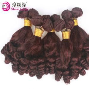 Wholesale Price Double Drawn Virgin Peruvian Aunty Funmi Hair Bouncy Curls Ombre Red 100% Human Hair