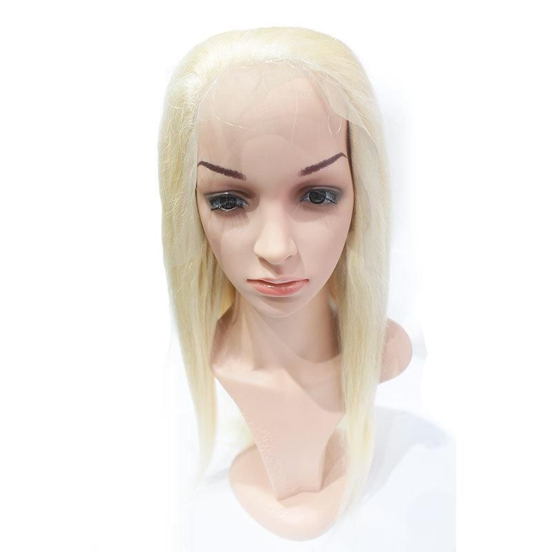 Top Grade Transparent Swiss 613 Silky Straight Front Lace Wig