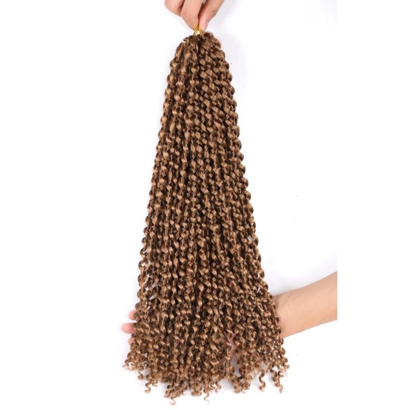 Wholesale Passion Twist Hair Water Wave Crochet Braids Spring Twist Curly Hair Braiding Synthetic Hair