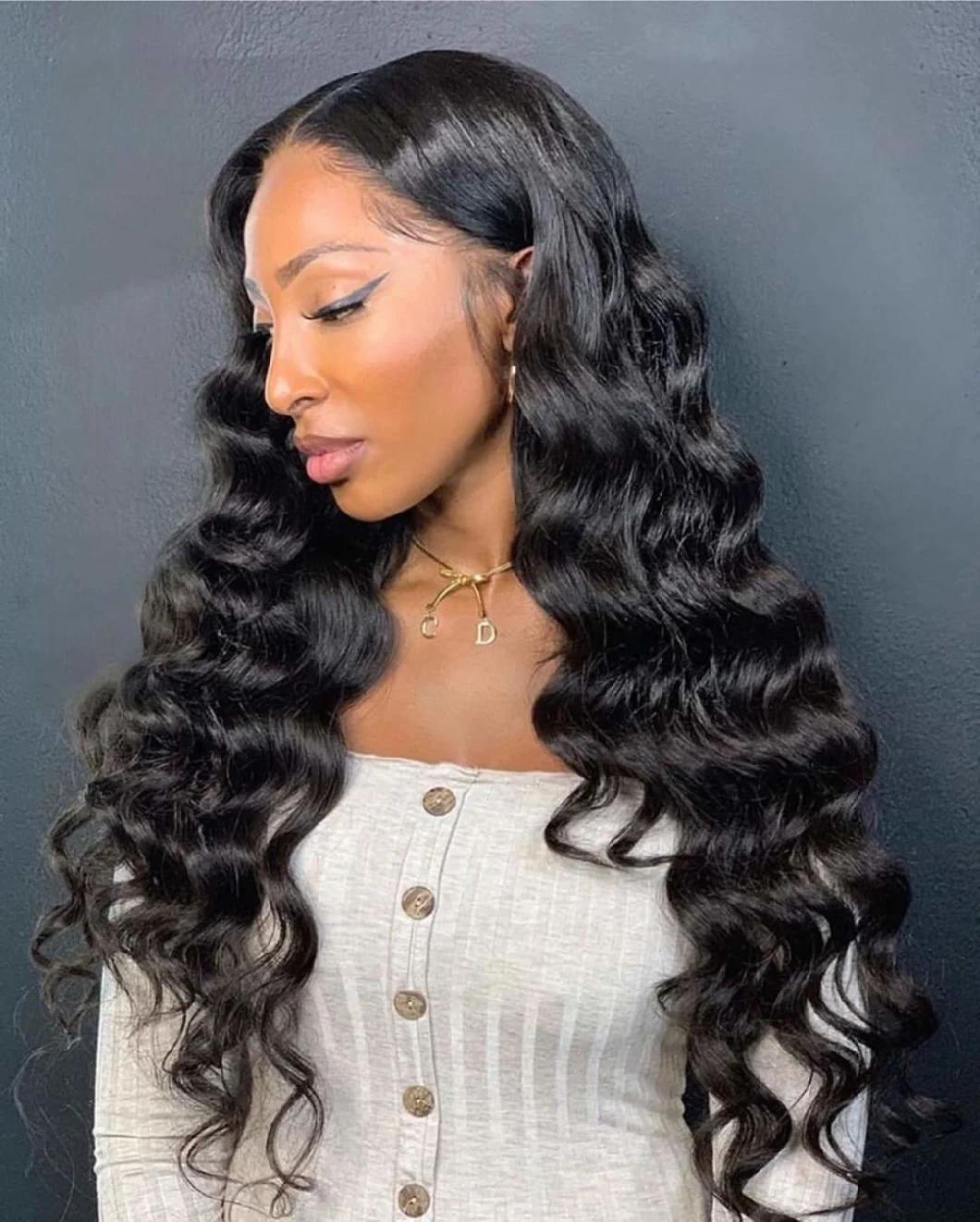 Long Mink Brazilian Nice Cruly Virgin Hair Frontal Lace Wigs