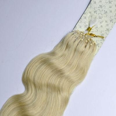 Shiny Blonde 613 Micro Ring Loop Remy Human Hair Extensions