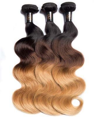 Sunlight Color 1b/4/27 Virgin Brazilian Silky Body Wave Human Hair