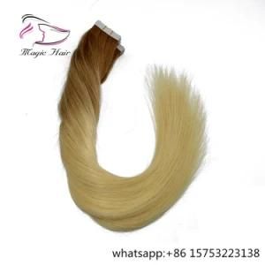 Balayage Ombre 8/613# Silky Straight Brazilian Tape Balayage Human Hair Extension 40pieces 2.5g/PC 100g for One Bundle