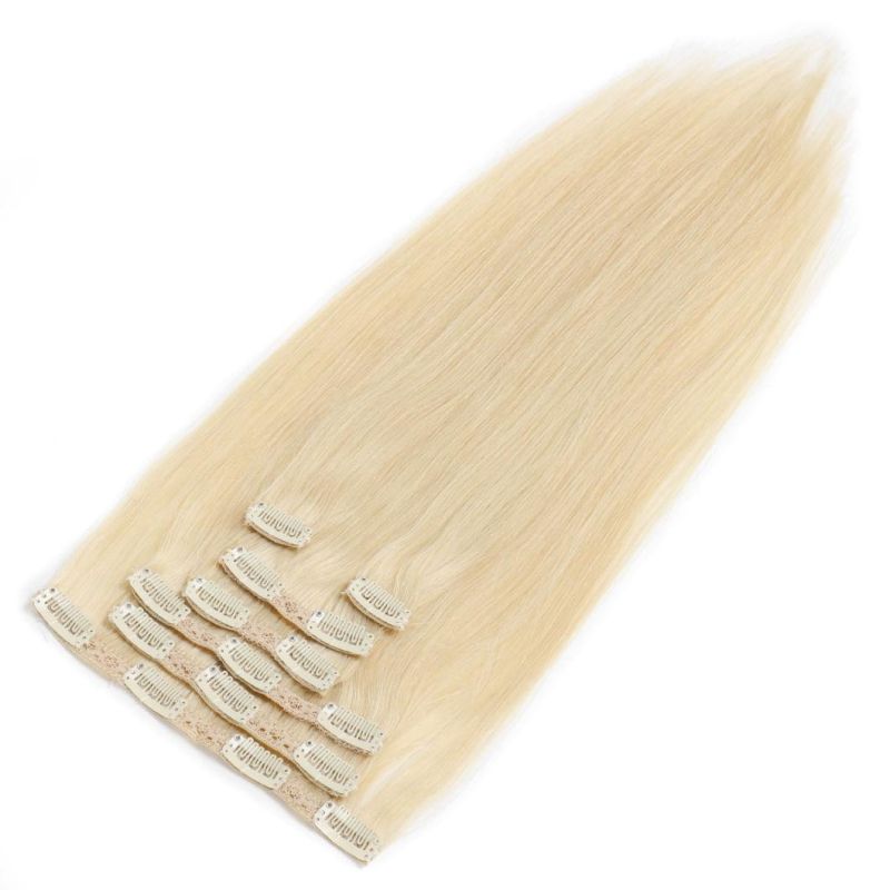 Extensions Natural Color 6A--10A Human Hair Clip in Extensions