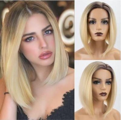 Wholesale Price European Heat Resistant Synthetic Short Ombre Bob Wig for Women