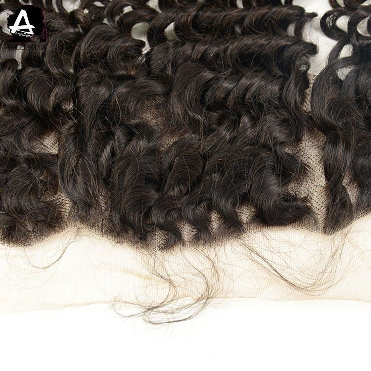 Angelbella Raw Indian Hair Frontal Deep Curly 13X4 Free Part Lace Frontal for American Black Women