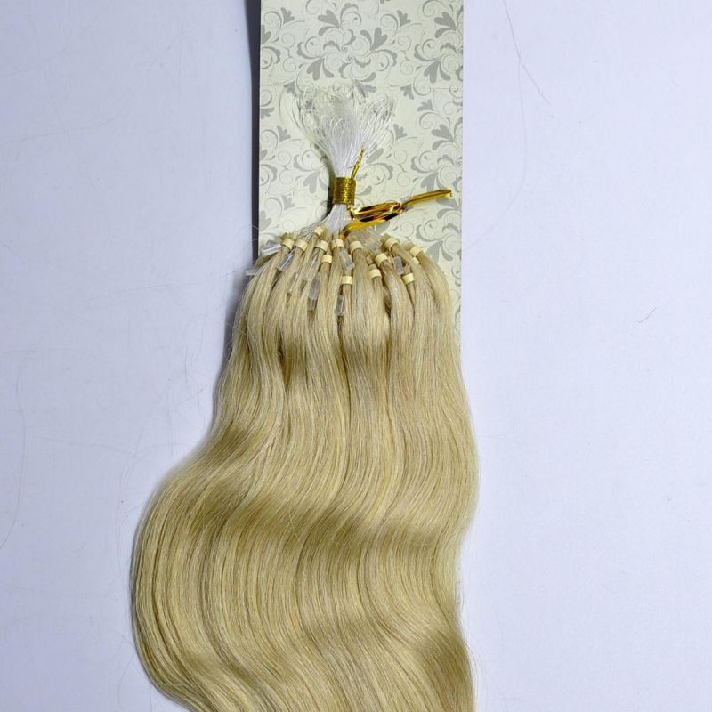Shiny Blonde 613 Micro Ring Loop Remy Human Hair Extensions