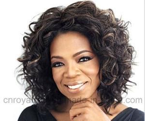 Fashion Middle-Aged Women Kinky Curly Short Wig