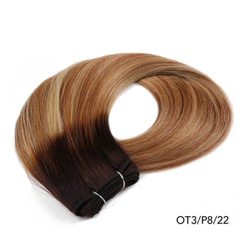 Ombre Straight Human Hair Weaves Bundle 10"-30" Blond Brazilian Human Hair Bundles Virgin Remy Hair Extensions