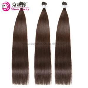 Cheap Factory Wholesale Price Clip in Hair Extensions 100pieces Full Head Set I Tip Malaysian Human Hair