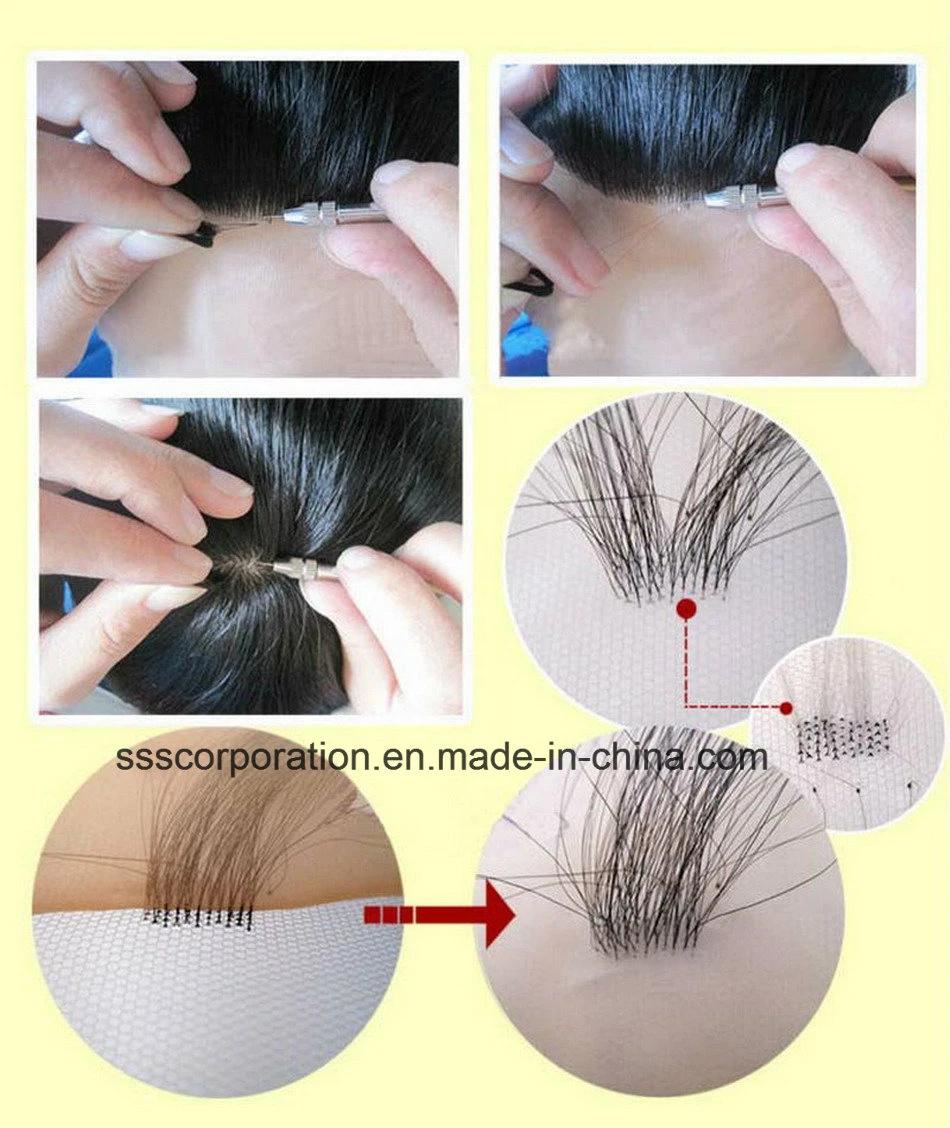 2022 Popular Design Fine Mono Base Human Hair Wigs with Folded Lace Front Baby Hair Underventing