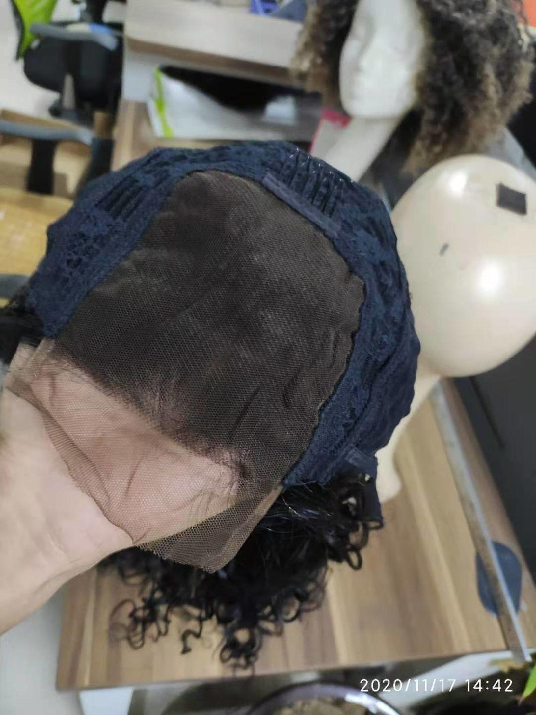 Natural Hair Brazilian Human Hair Wavy Lace Wigs